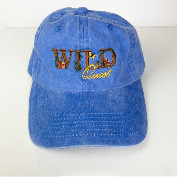Vintage Accessories - Vtg 90’s Port Authority Washed Blue Baseball Cap